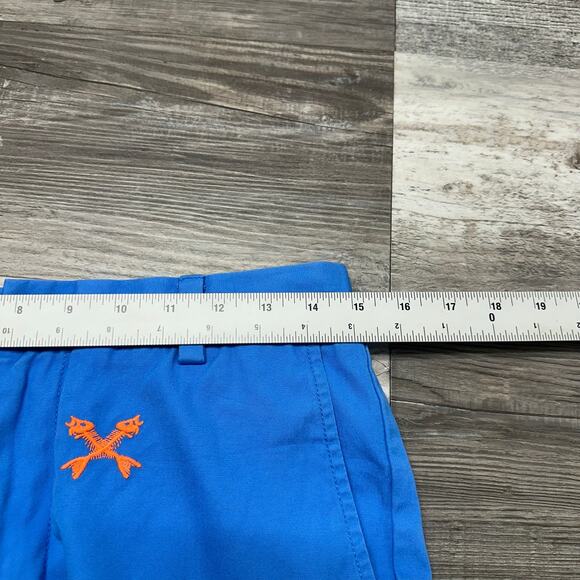 Vineyard Vines Cross Fishbones Blue Green Men 30 Flat Front Breaker Chino Shorts - Picture 6 of 10